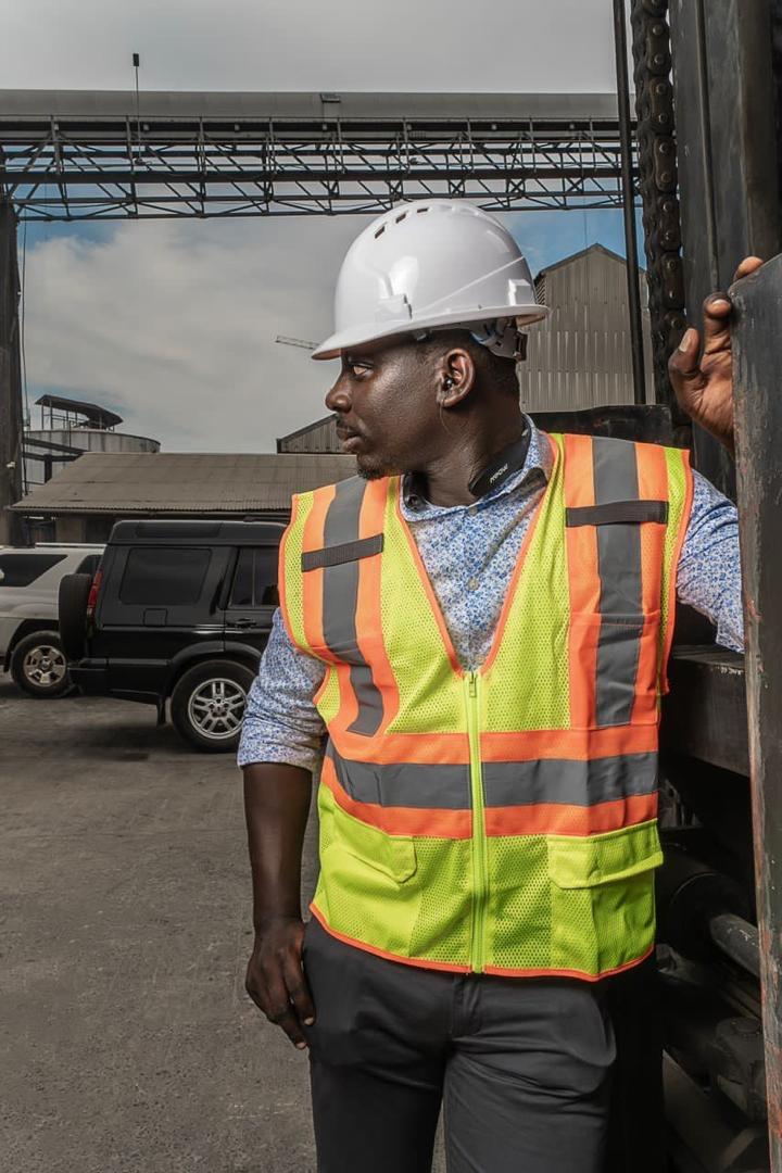 Adewale Showers on a client site visit