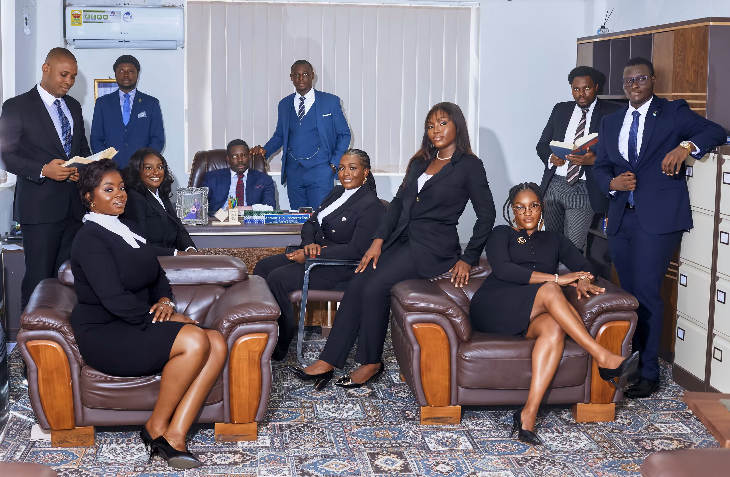 The Sierra Legal Advocates team assembled in the firm's Freetown office